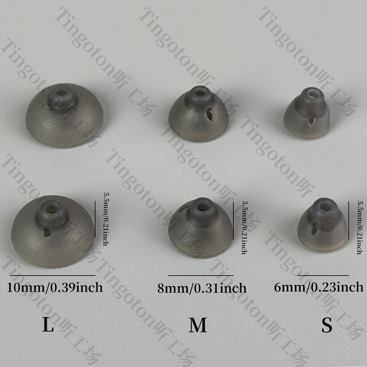 Hearing Aid Eardrum Head Semi-Open Receiver Medical Grade Silicone Earplug Noise Reduction Sound Transmission 3.5mm Interface product detail