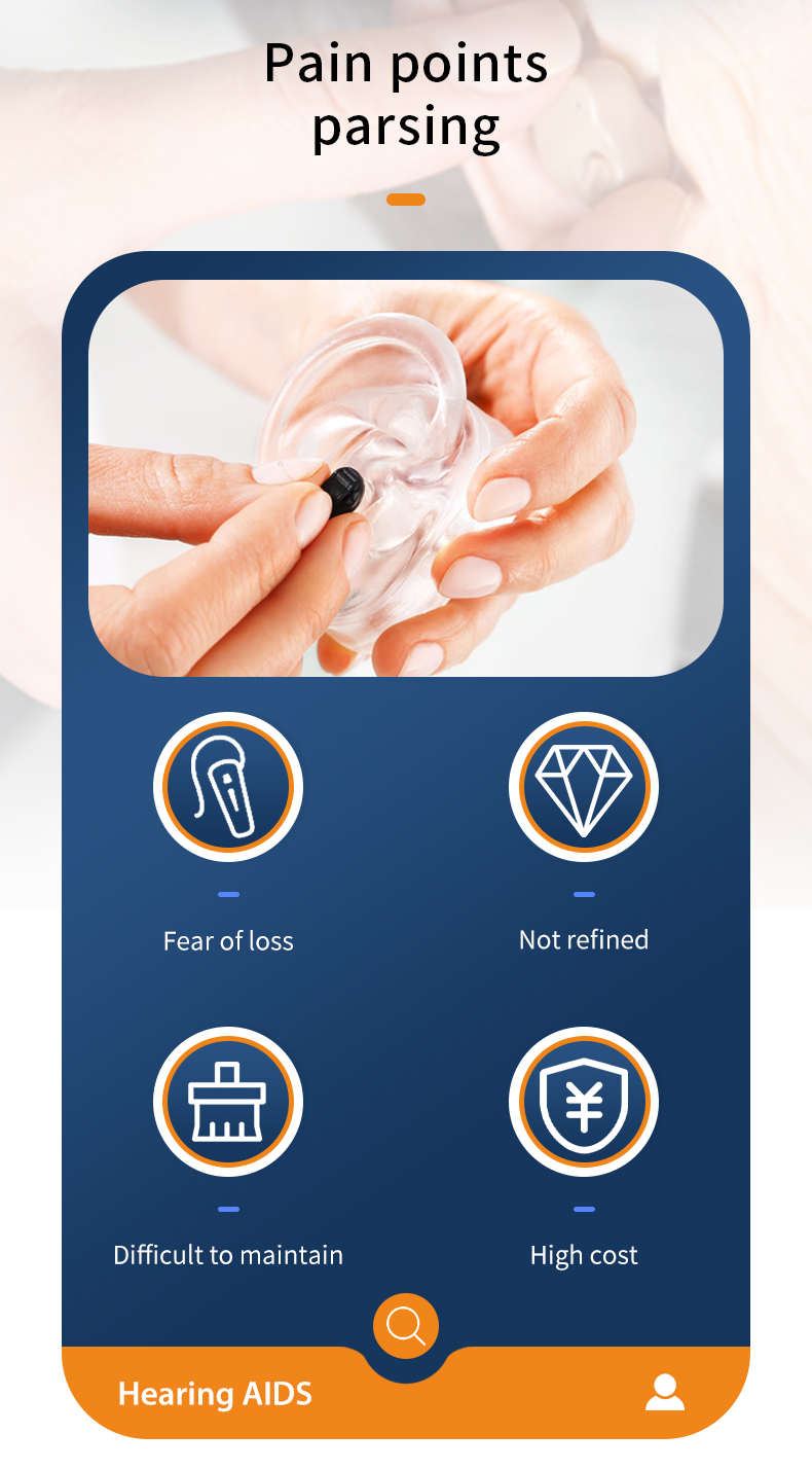 Tingoton High Quality Hearing Aid Store Display Cic Itc Ite Customized Hearing Aid Model product detail